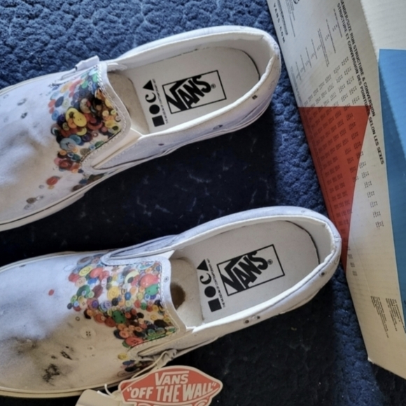 Vans MOCA Classic Slip On Breanna Young Nimbus Clouds buttons 102024 - Picture 4 of 8